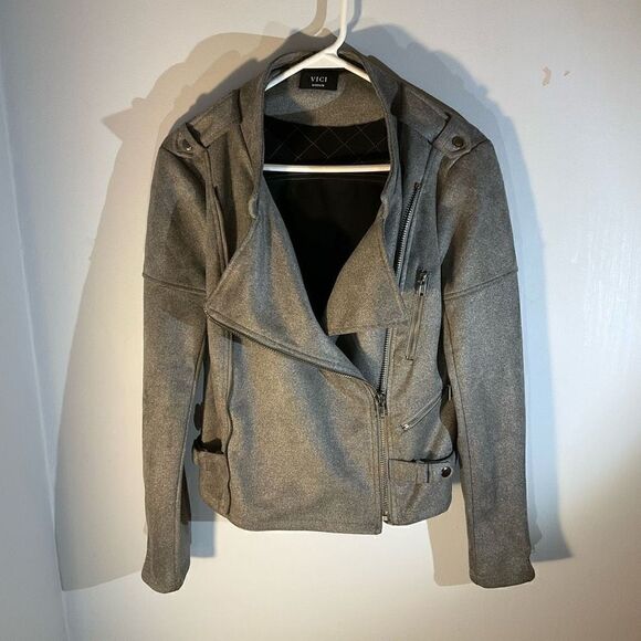 VICI Grey Moto Jacket, Medium. Mint - Picture 7 of 15